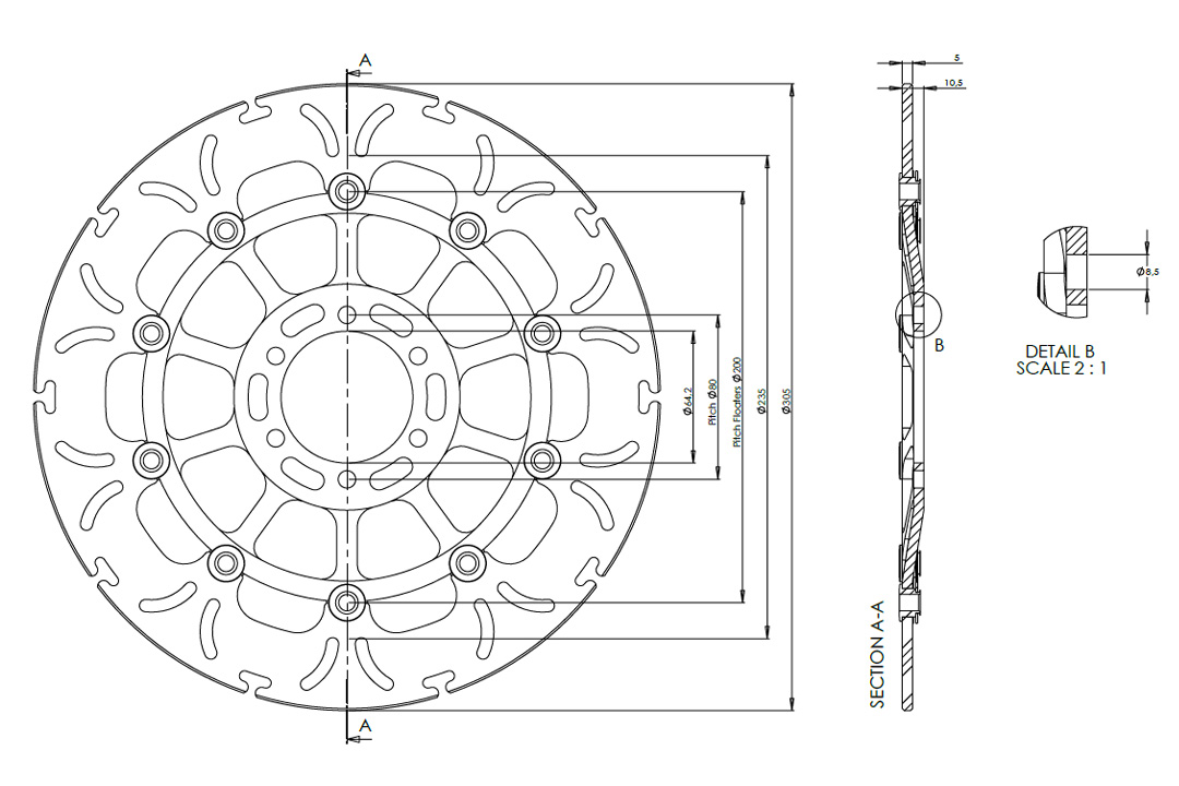 alpha Technik floating brake disc ABD33