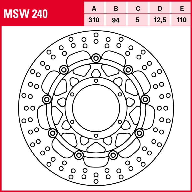 TRW brake disc All-round Floating MSW240