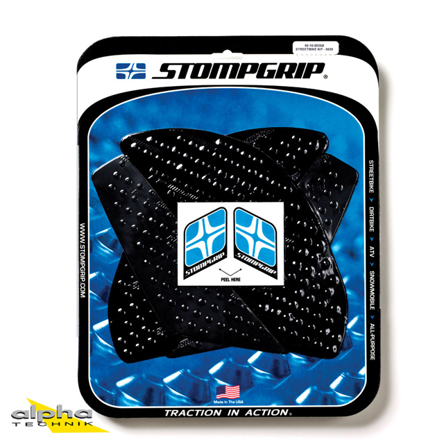 Stompgrip black, Volcano, for Kawasaki ER6f, ER6n, 2006-2011