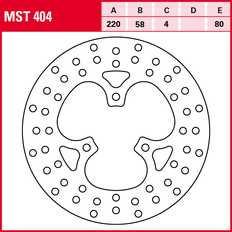 TRW brake disc Allround rigid MST404