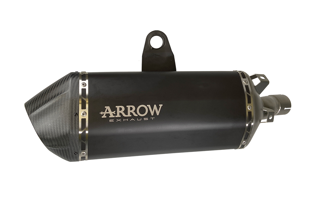 ARROW DARK SONORA Exhaust for Honda Africa Twin Adventure Sports 2019, Dark Titanium and Carbon End Cap