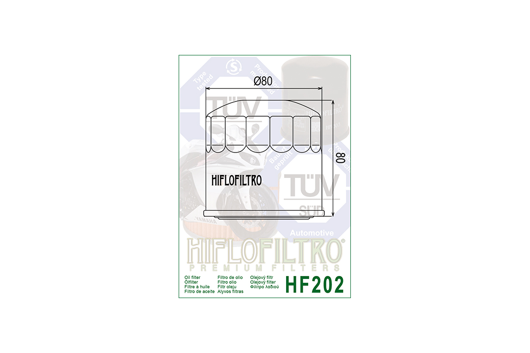 HIFLO oil filter HF202 for various Honda models / Kawasaki VN750 Vulcan and GPZ500S