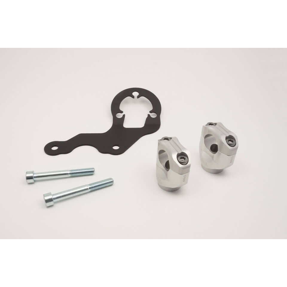 LSL Clamp Block Kit 28.6 mm, for Ducati Scrambler, 2015, silver