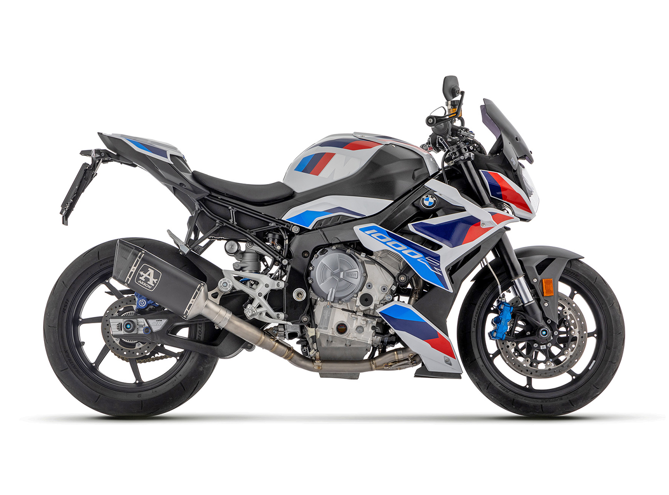 ARROW PISTA DARK Titanium Slip-On for BMW S1000R from 2021- / S1000RR from 2019- / M1000RR from 2020- / M1000R from 2023-