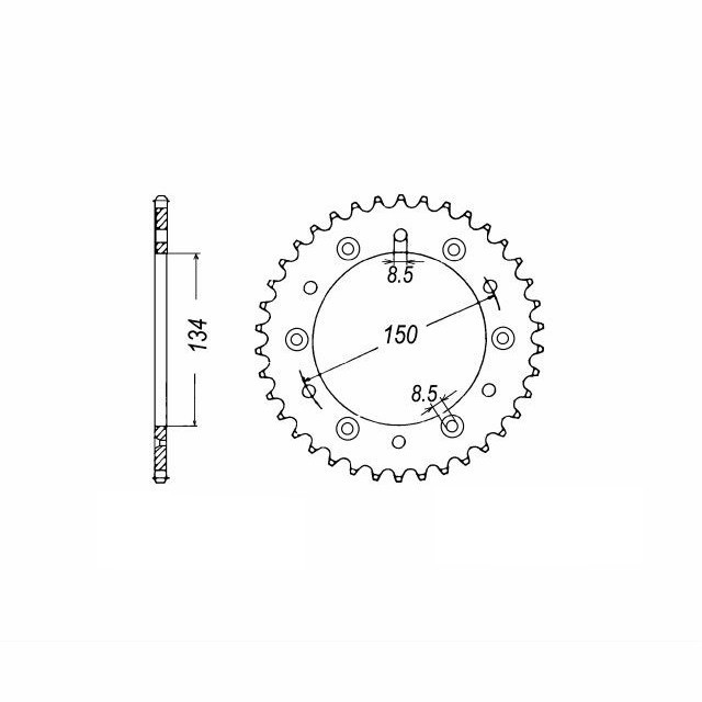 rear sprocket Aluminium, KAWASAKI Z-50