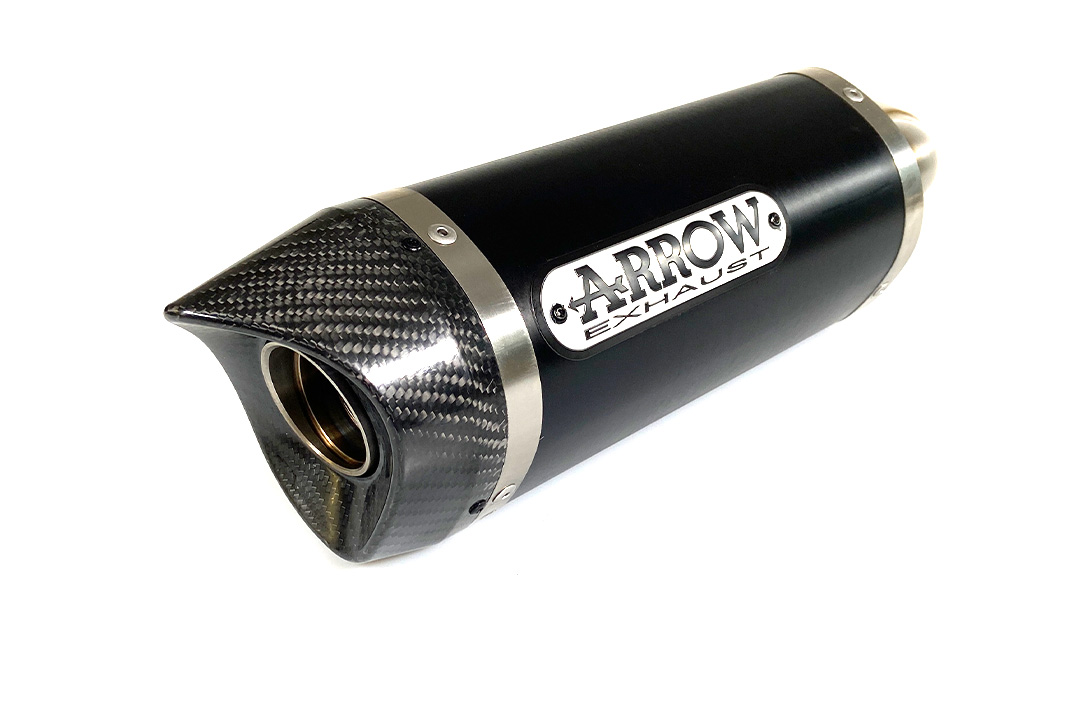ARROW DARK THUNDER Exhaust for Yamaha MT-03 / YZF-R3 2015-, Black Aluminium