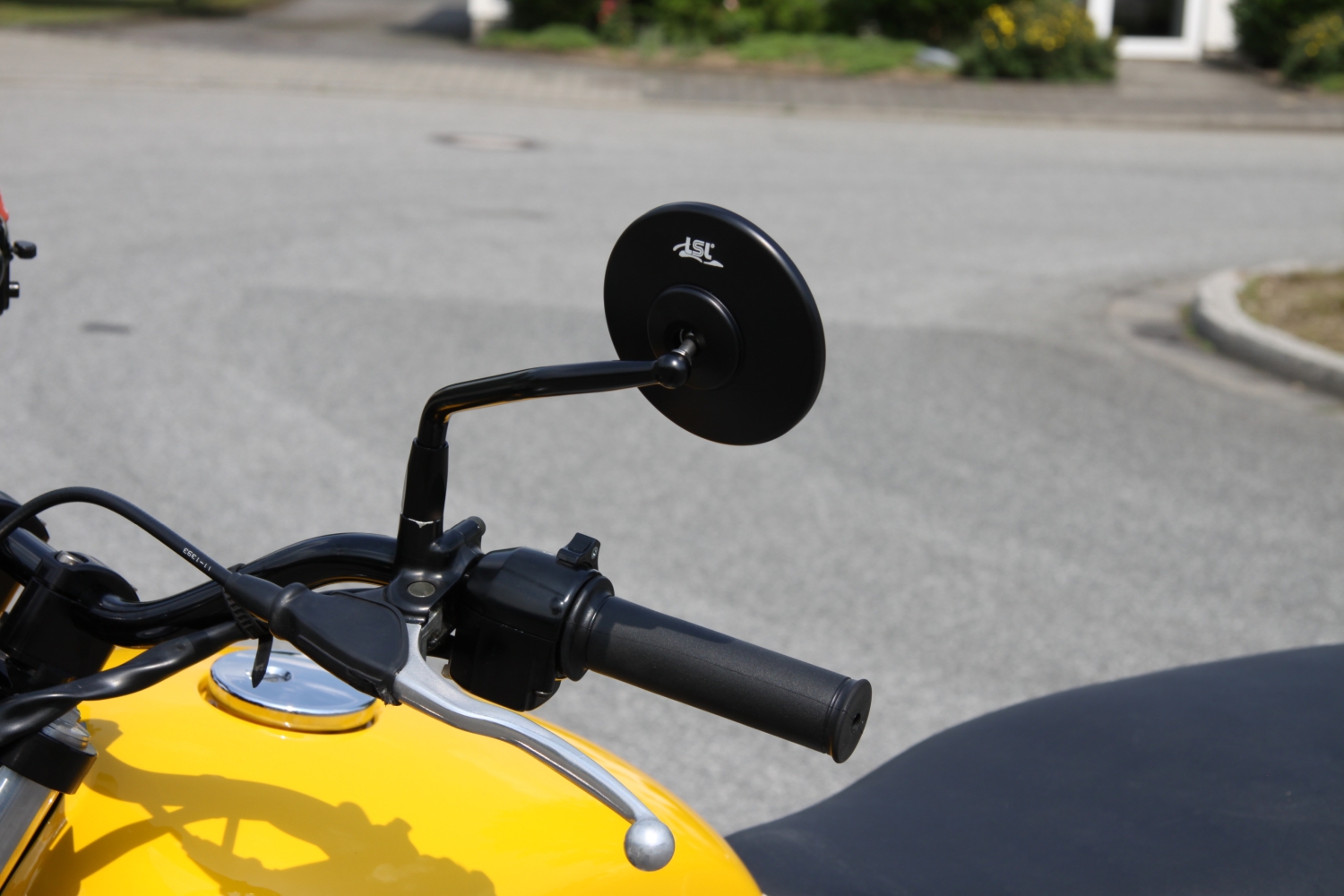 LSL CLUBMAN mirror with logo, black, left side L/S