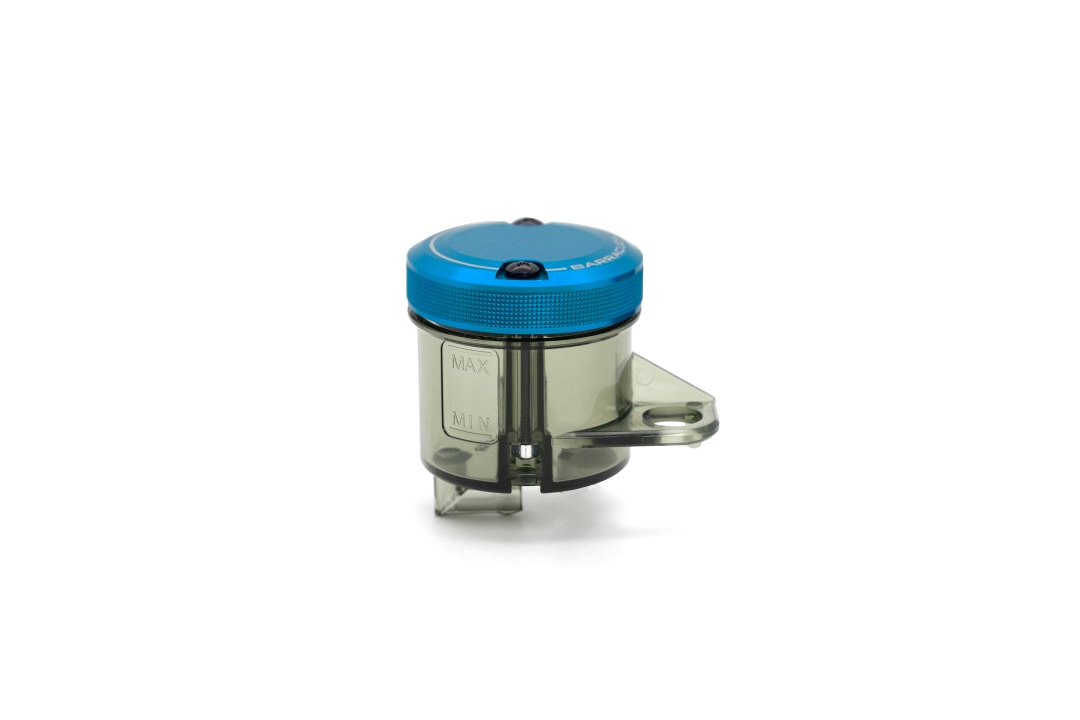 Barracuda Universal balance tank with blue anodised aluminium lid, 50 mm diameter