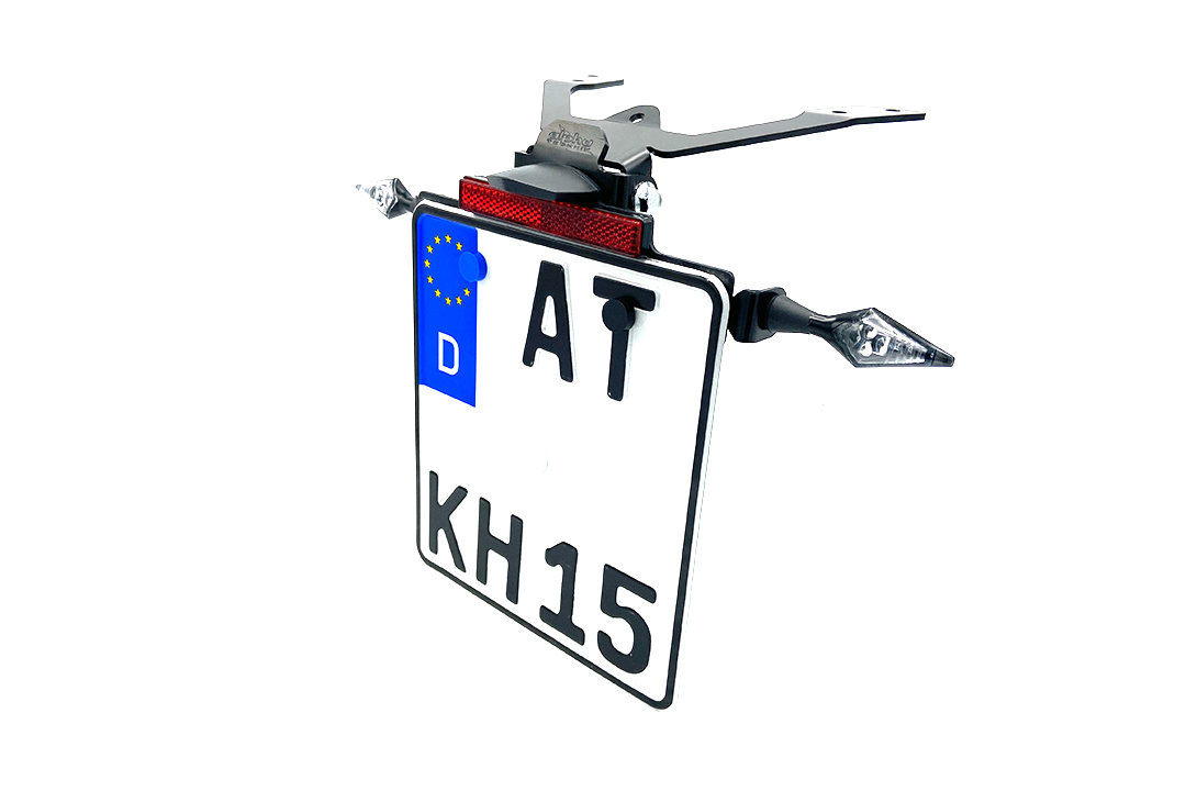 alpha Technik Number Plate Holder for Kawasaki ER-6F / ER-6N; Type EX650C / ER650C; Model Year 2009 - 2011