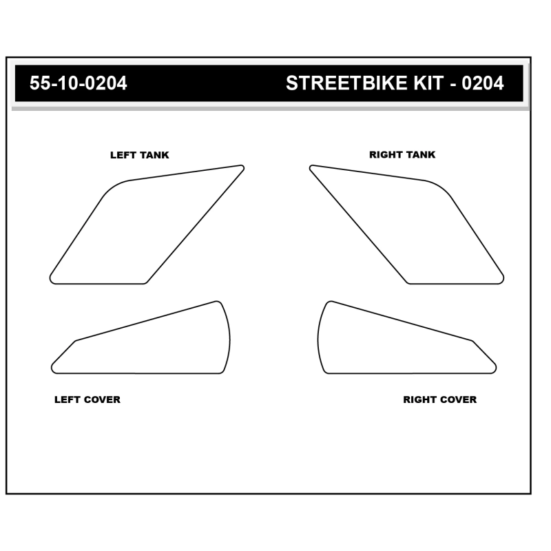 Stompgrip fuel tank Pad clear, Volcano, for Kawasaki, ZX-4R(R) Ninja 2023-2025