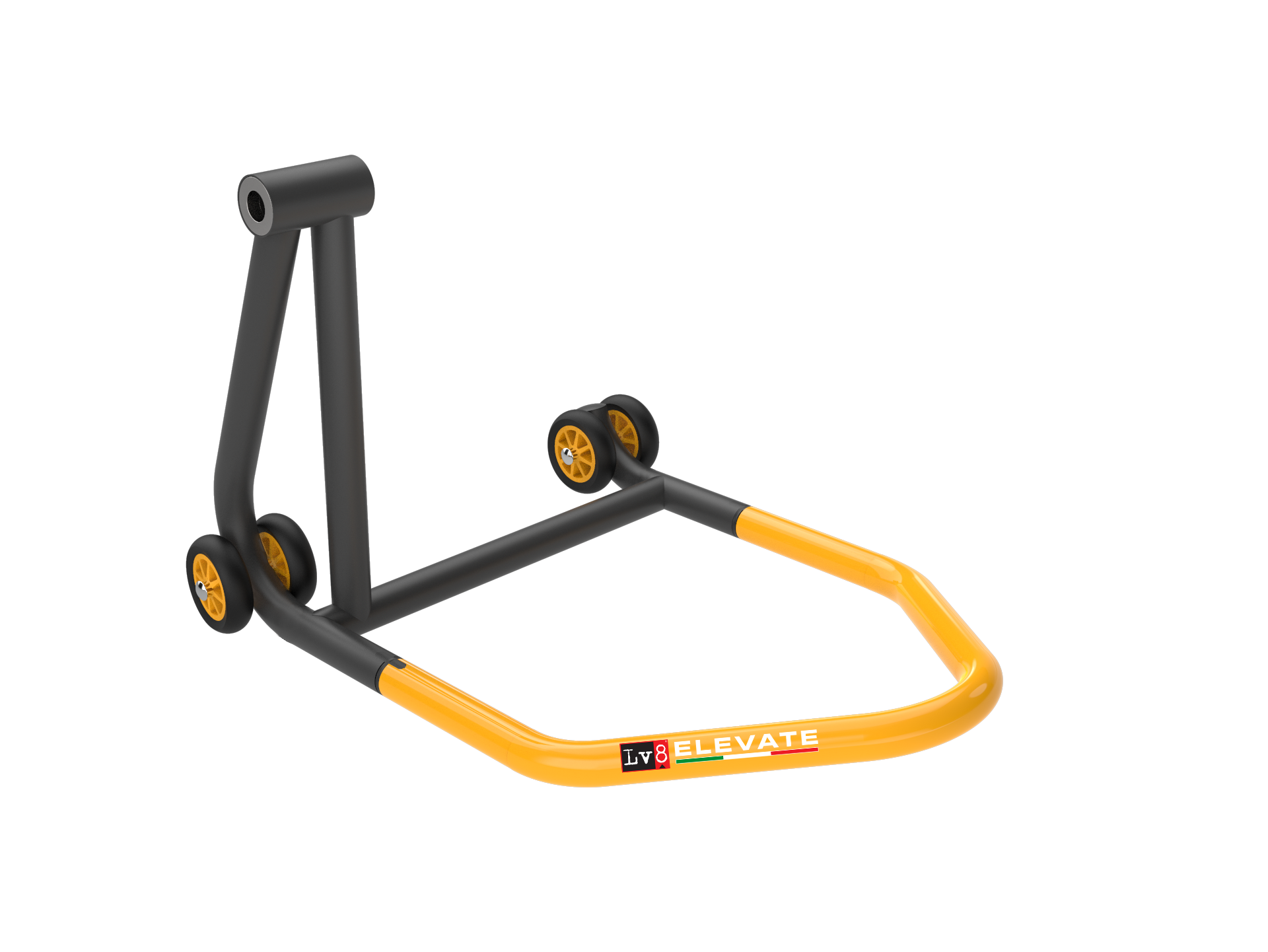 LV8 ELEVATE Single-sided Left Paddock Stand without Pin, Black/Yellow