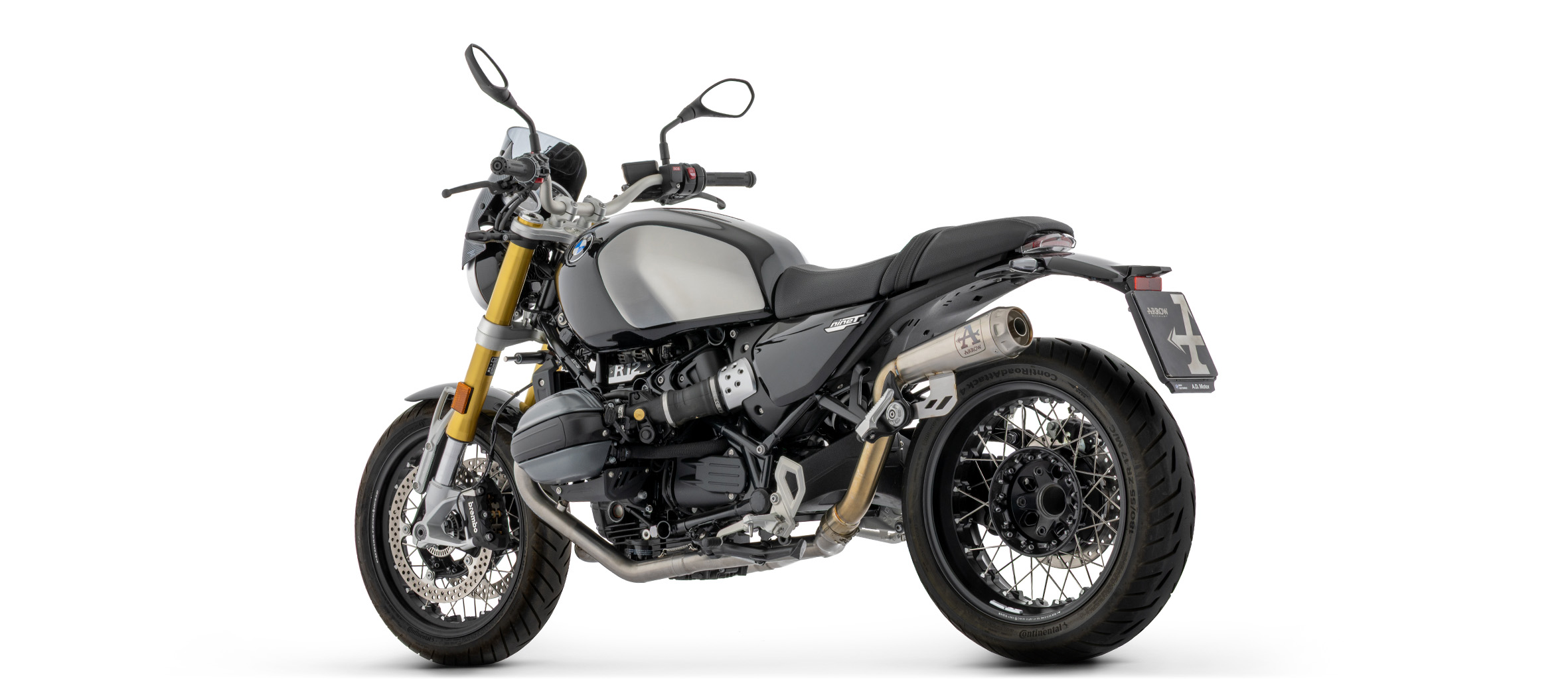 ARROW PRO-RACE Titanium Exhaust for BMW R12 nineT, 2024-, Titanium