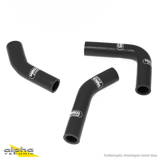 SAMCO SPORT Silicone Hose Kit black for Yamaha RD250LC RD350LC model year 1980-1985