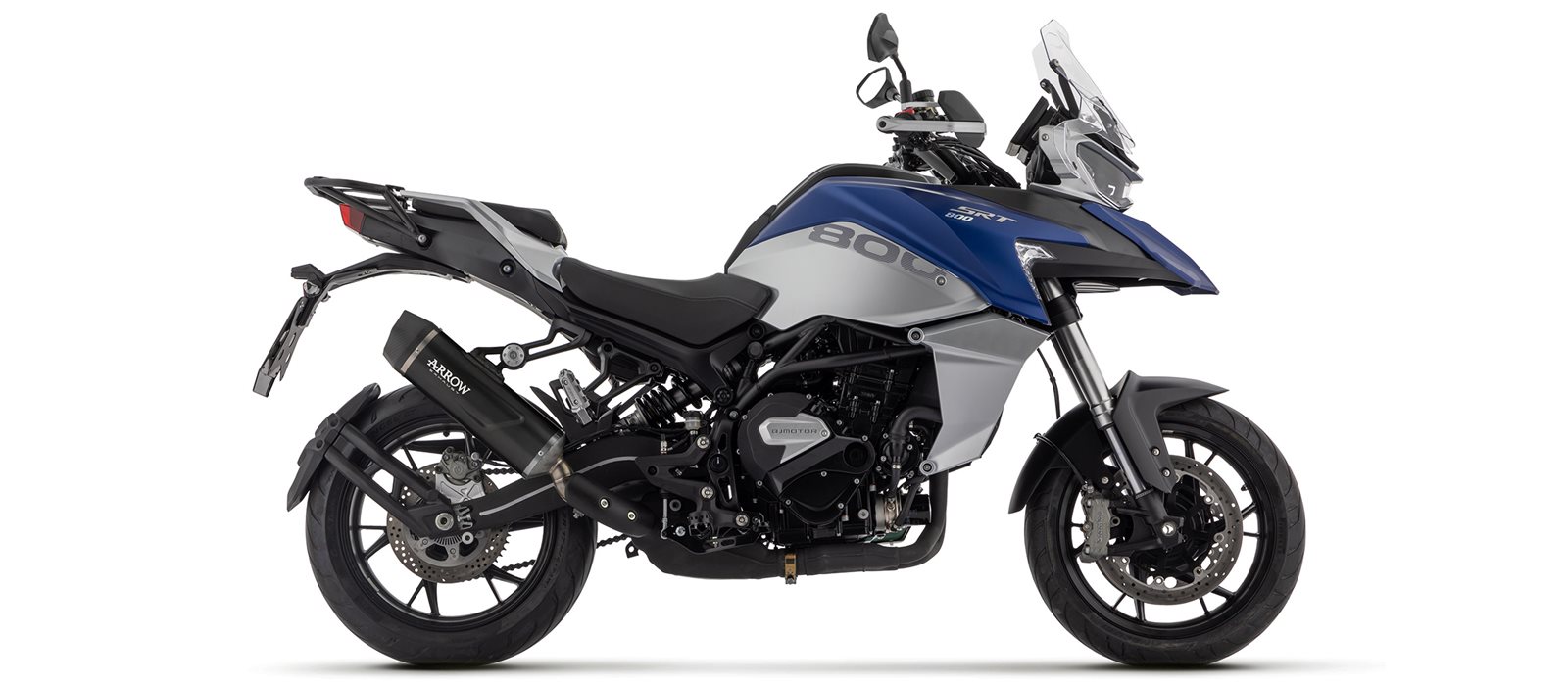 ARROW INDY RACE EVO DARK Aluminium black exhaust for QJ-Motor SRT 800 model year 2023-