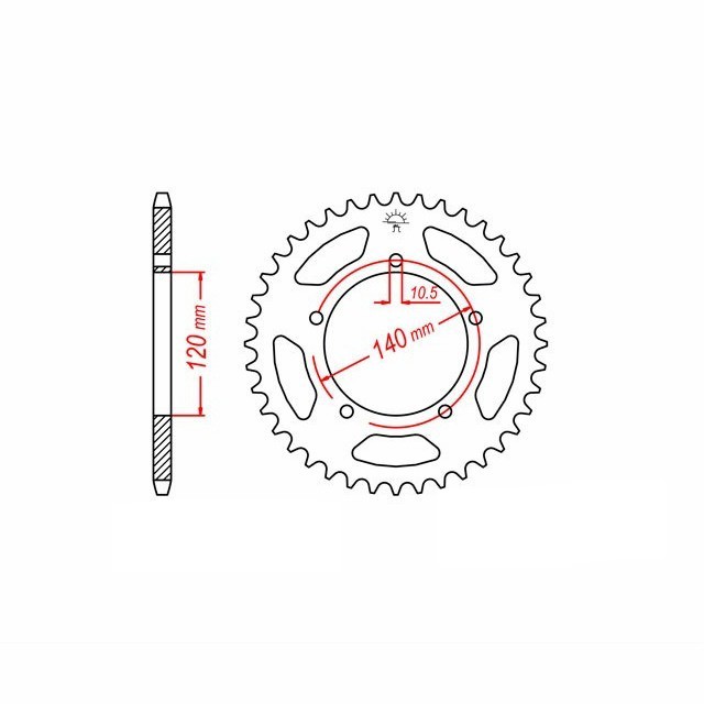 rear sprocket Aluminium, SUZ/Triumph Z-