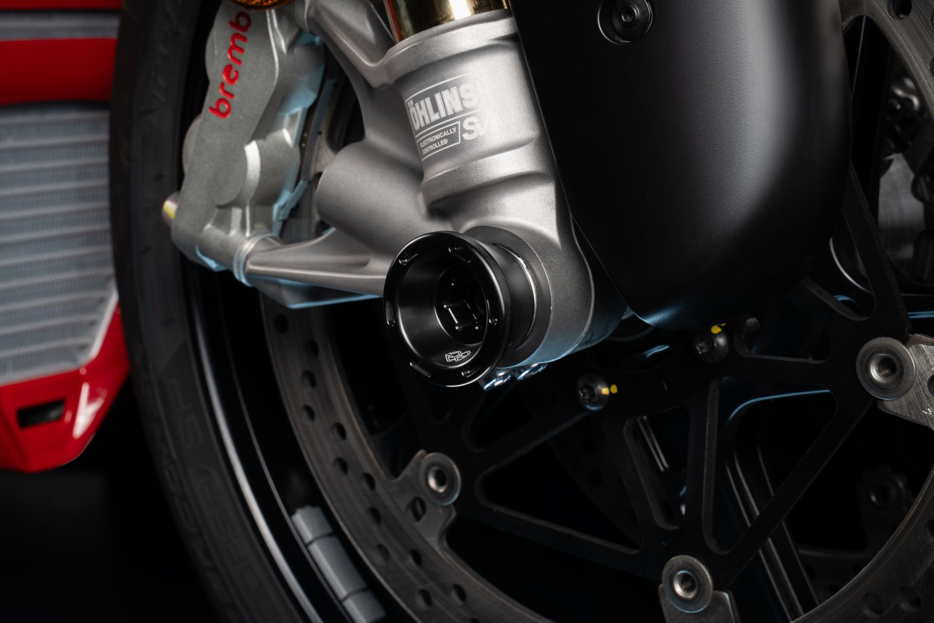 Gilles Axle Protector fronte, Ducati Panigale V4, V4S, 2024- and Streetfighter V4S, 2025-