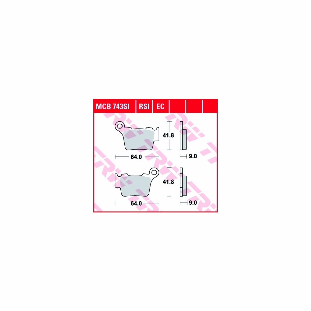 TRW brake pad pad set Sinter Offroad MCB743SI