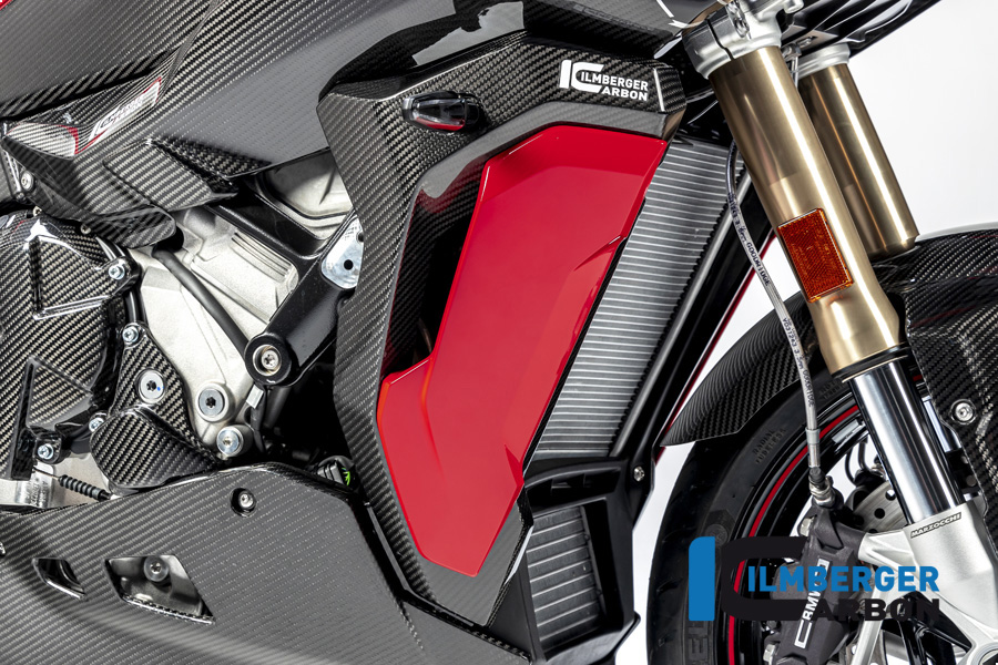 Ilmberger Carbon Radiator Cover right side R/S (complete version), glossy, BMW S1000XR 2020-2023