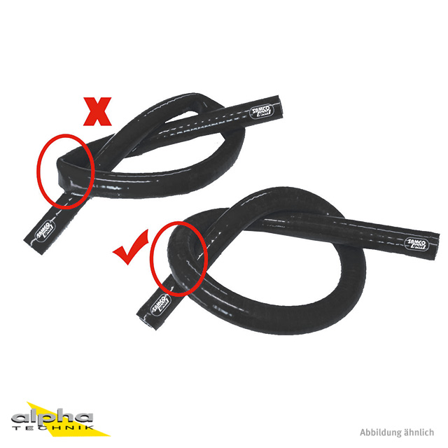 SAMCO SPORT Xtraflex Silicone Hose, Black, Inner Diameter 41 mm