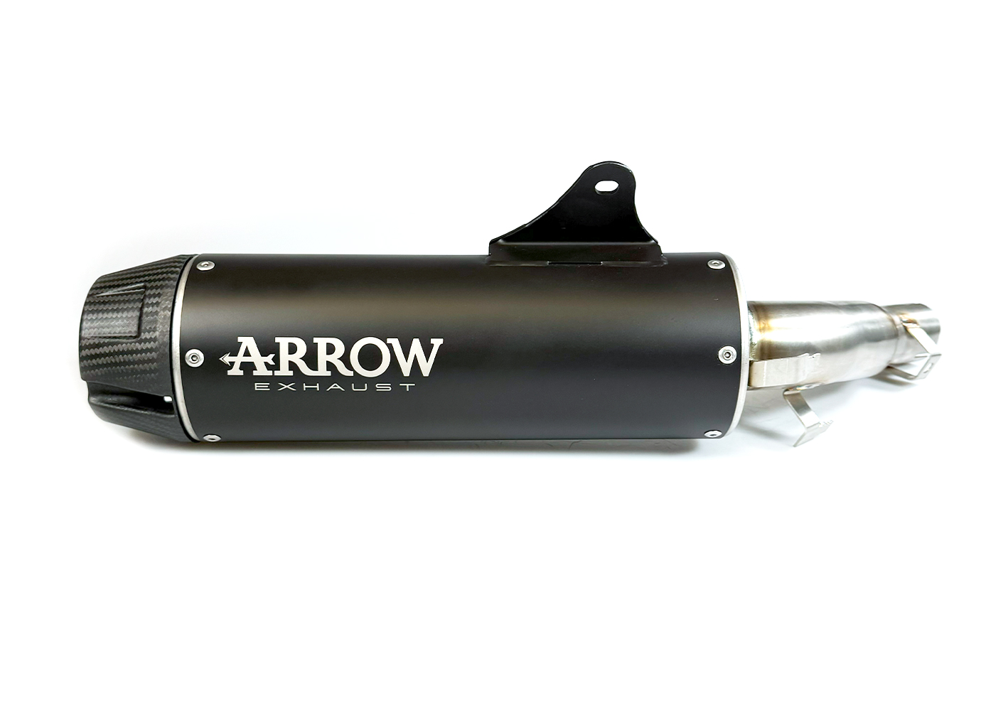 ARROW REBEL Slip-On Exhaust, Black Stainless Steel with Carbon End Cap for Honda CL500 Model Year 2023-