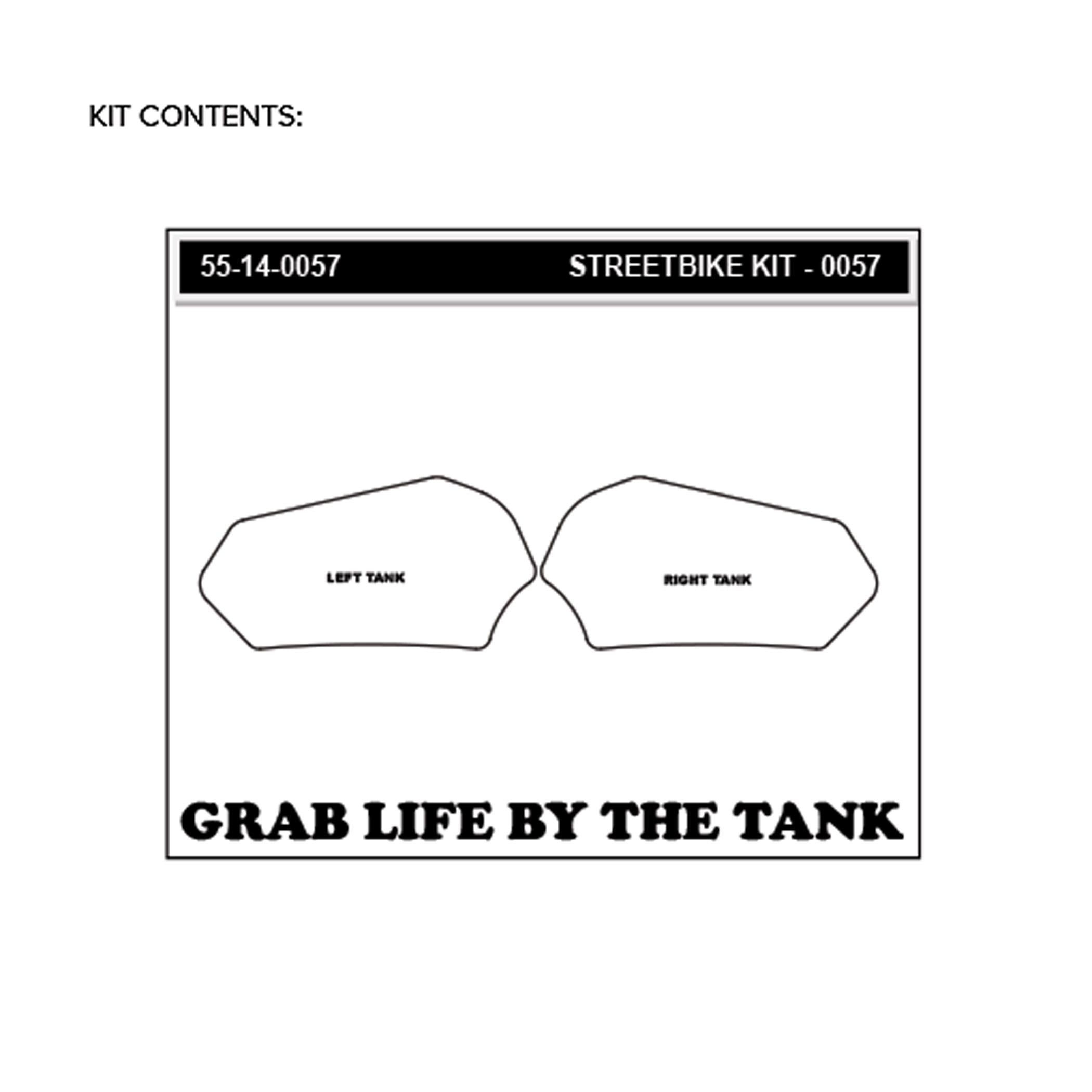 Stompgrip Traction Pads, clear, for Suzuki GSXR600, 750, 2011-2025