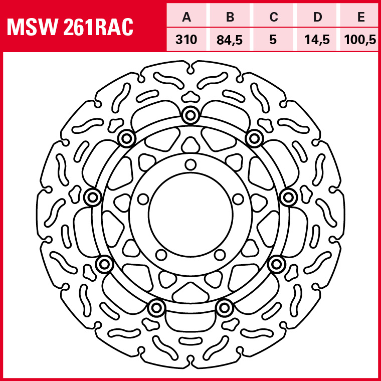 TRW brake disc Sportiv Floating MSW261RAC
