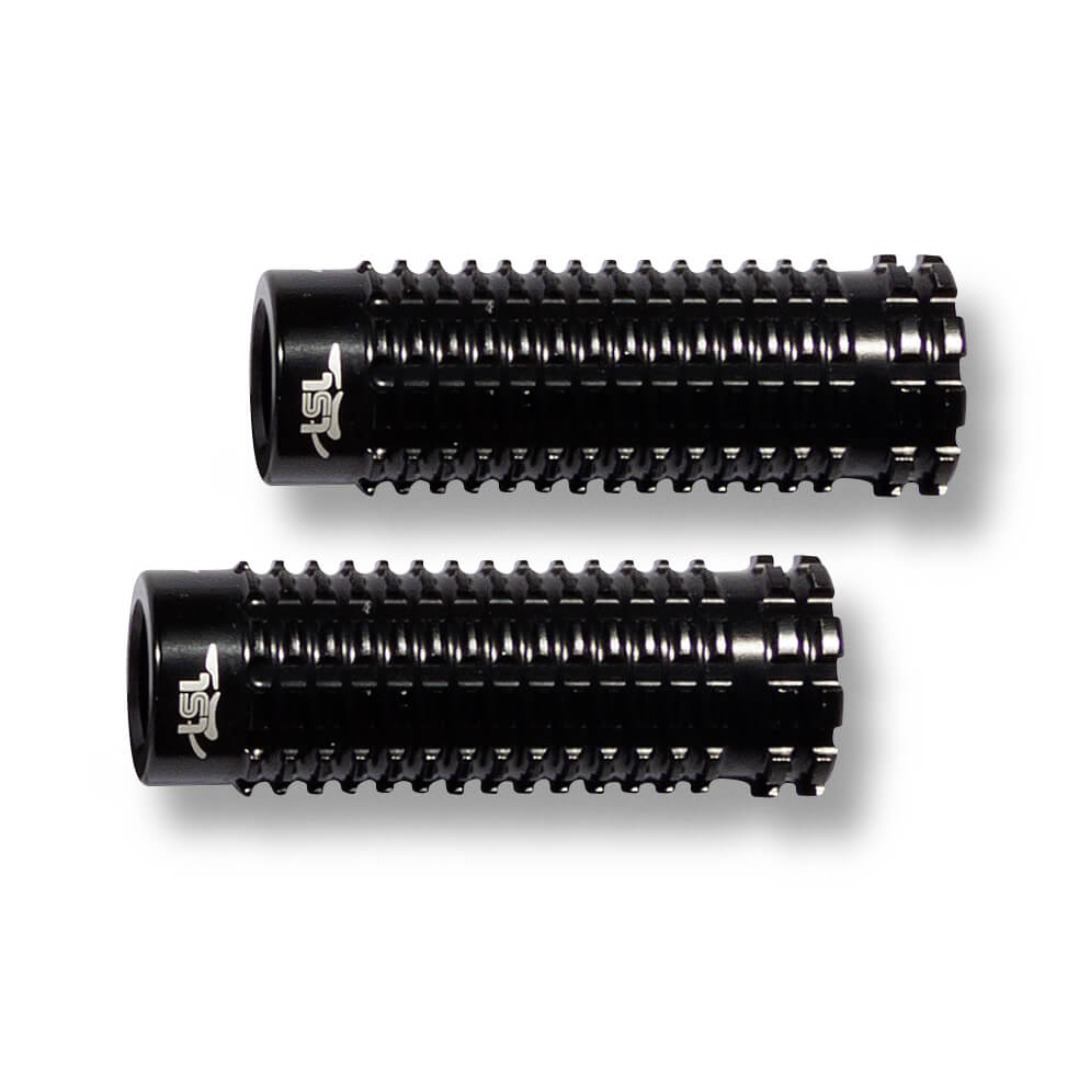 LSL Extreme Footpeg Set, milled, 8 mm diameter, for racing, black
