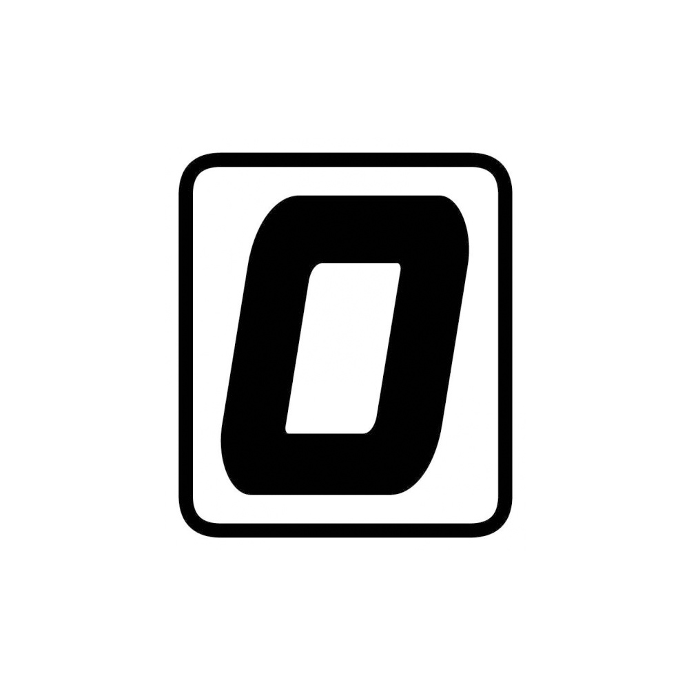 Barracuda Race Number Sticker '0'