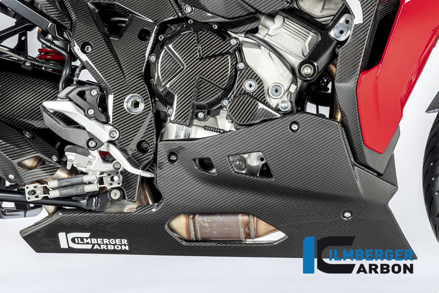 Ilmberger Carbon Belly Pan, Long Version, with center stand, Glossy, BMW S1000XR 2020-2023