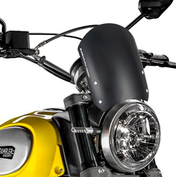 Barracuda Aerosport Aluminium Windshield Black for Ducati Scrambler (2015 - 2017)