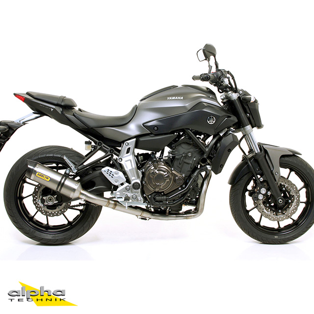 ARROW THUNDER exhaust for Yamaha MT07 / Tracer 700 2014-2020, Titanium (Only with ARROW manifold)