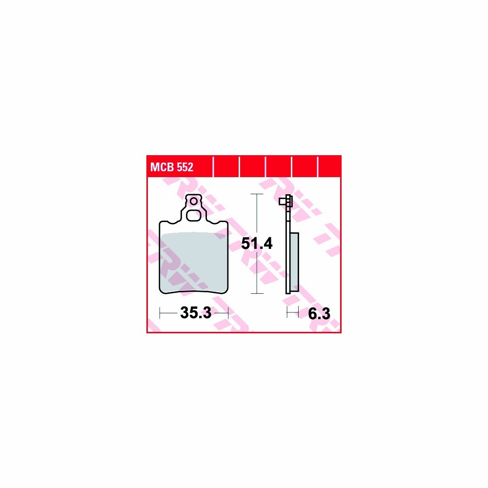 TRW Brake Pad Set Allround MCB552