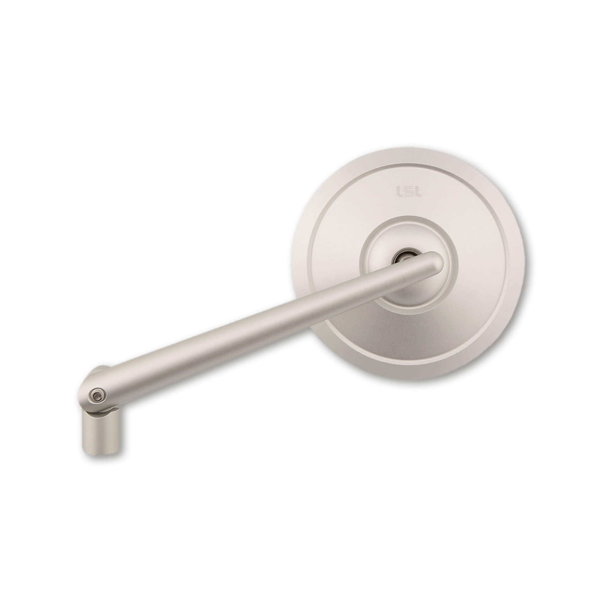 LSL RETRO Mirror, handlebar mirror, silver, with street approval, ECE, with one M10 x 1.25 right-hand and LH thread adapter each