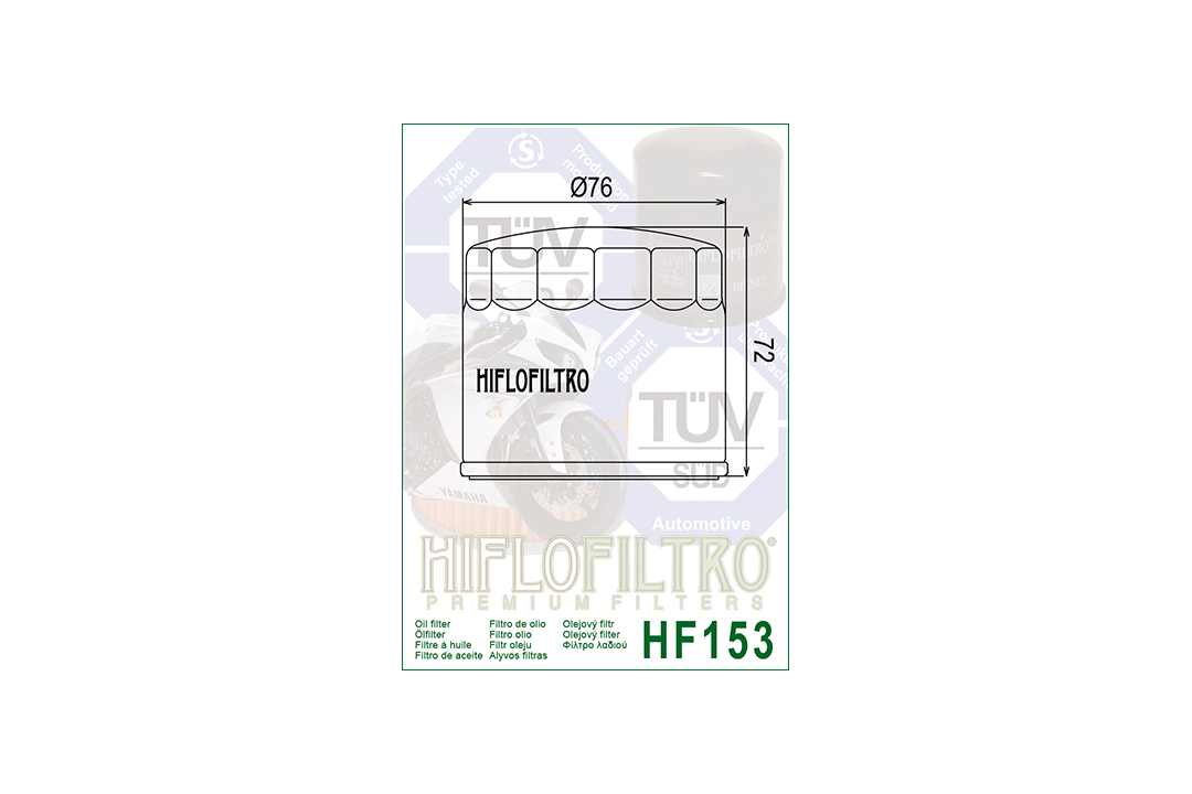HIFLO oil filter HF153 for various Bimota / Cagiva / Ducati / Gilera models