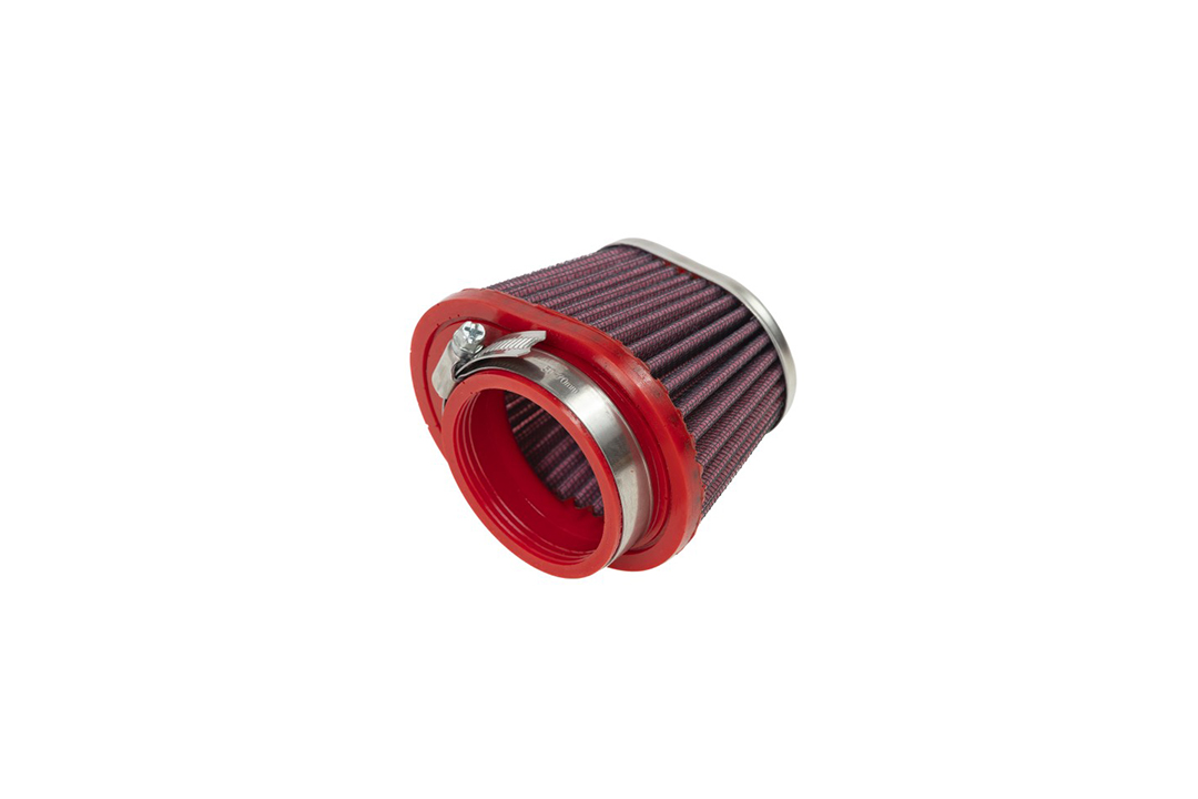 BMC Universal Conical Sports Air Filter, 55 mm Diameter, 70 mm Length, Central, Chrome Cap