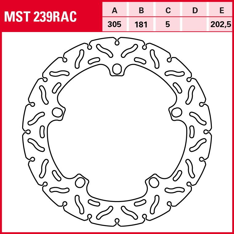 TRW brake disc Sportive fixed MST239RAC