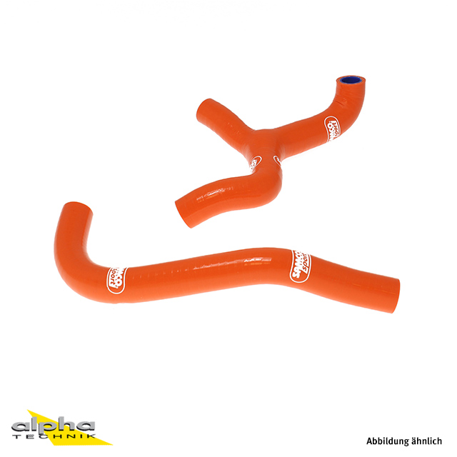 SAMCO SPORT Silicone Hose Kit Y-Piece - Race Design Red for KTM 65 SX Model Year 2009-2015