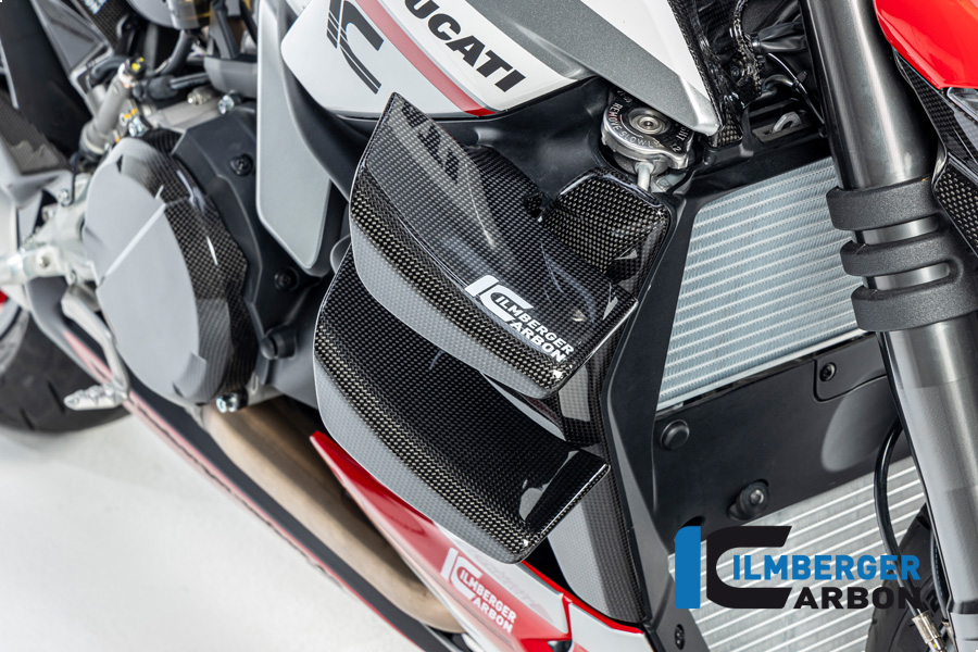 Ilmberger Carbon Radiator Cover right side R/S, glossy, Ducati Streetfighter V2, 2022-
