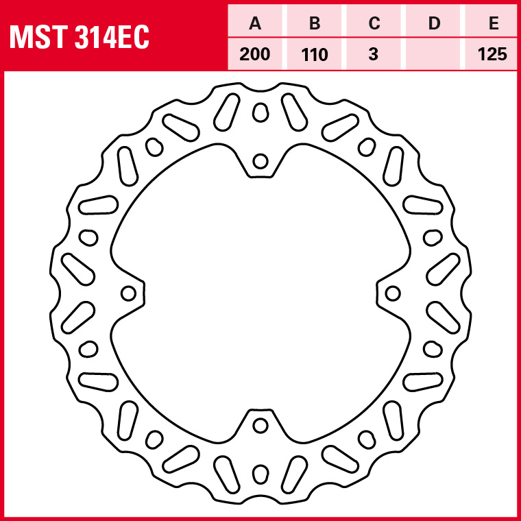 TRW brake disc Off-road Fixed MST314EC