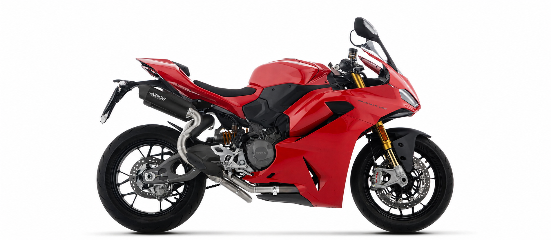 ARROW ROUND-SIL DARK Titanium Exhaust for Ducati Panigale V2, V2S, 2025-