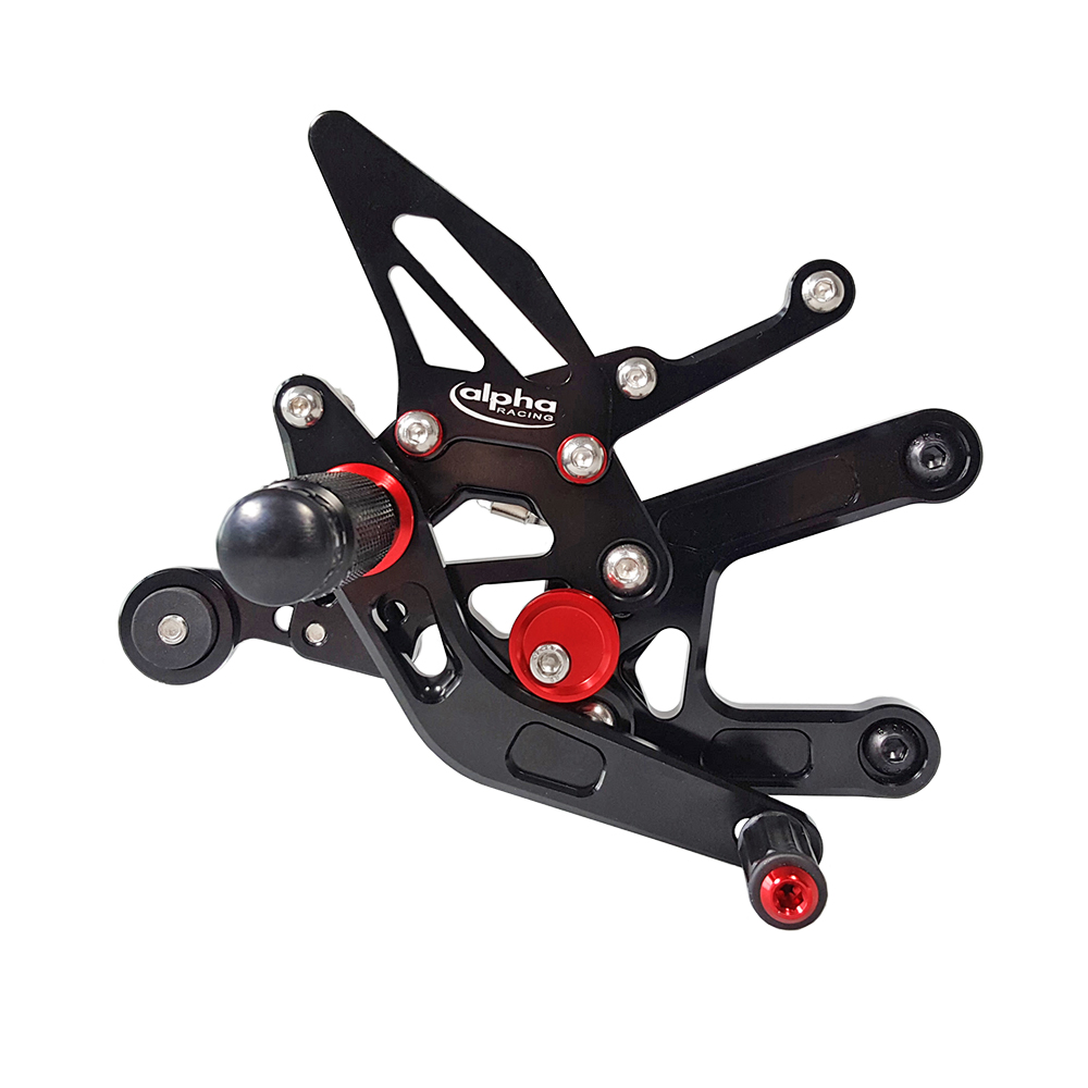 >TRACK< footrestenanlage black Yamaha YZF-R6 RJ11, RJ15, RJ27 2006- ABE