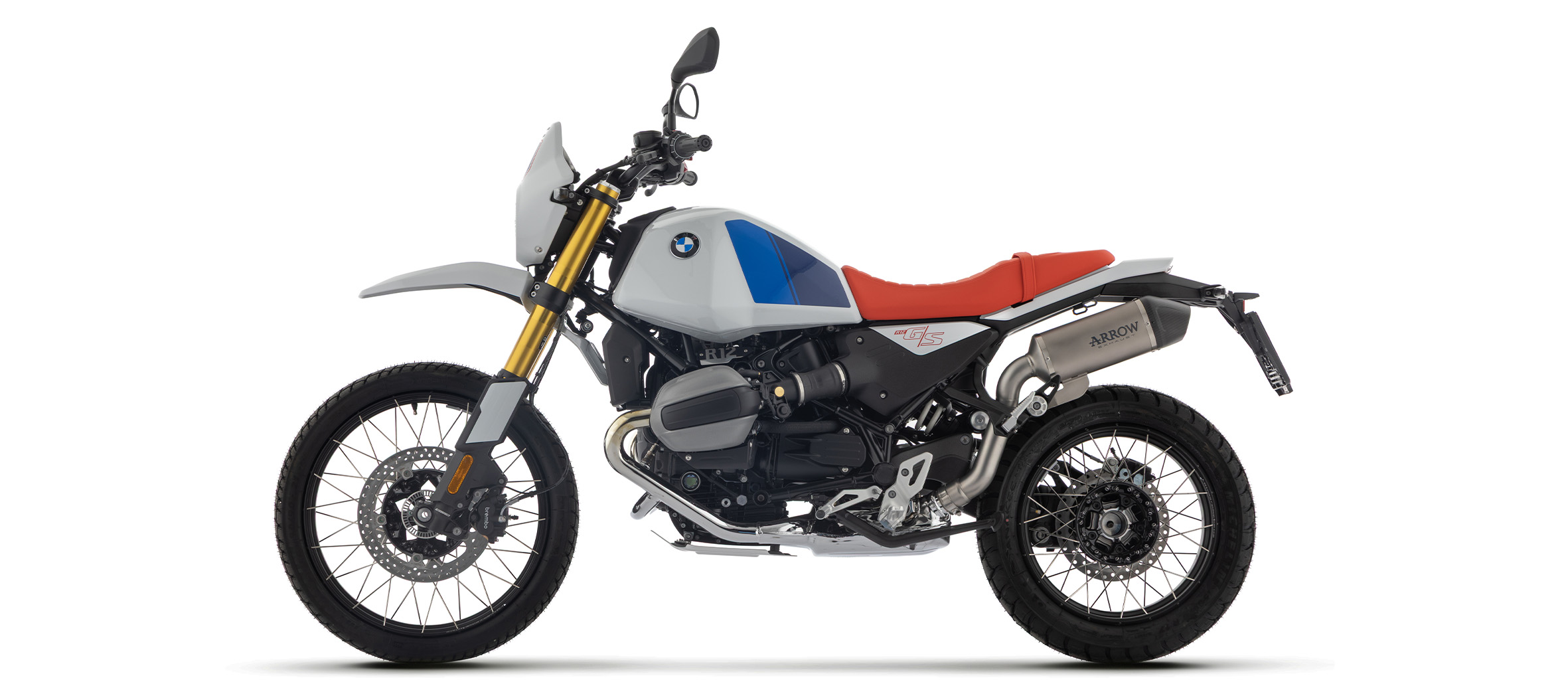 ARROW INDY RACE EVO Titanium Exhaust with Carbon End Cap for BMW R12 G/S, 2025-