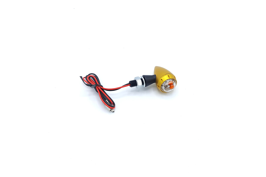 Barracuda flasher light, turn signal S-LED 3 B-LUX with integrated rear and brake light gold