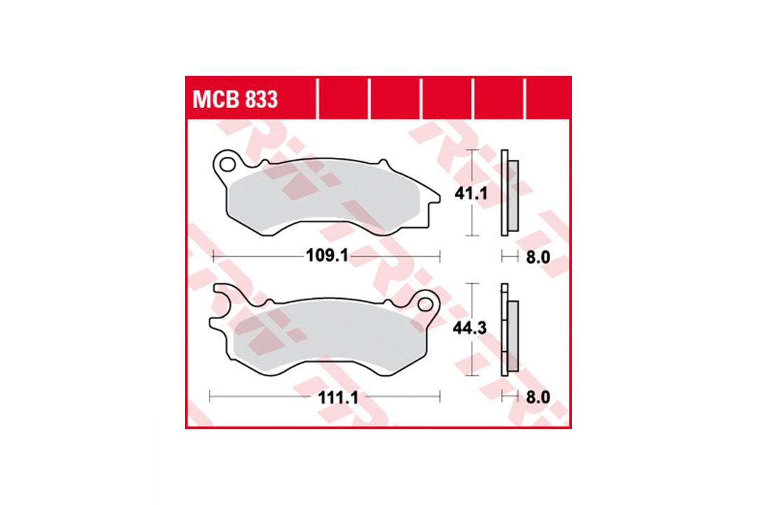 TRW Brake Pad Set Sinter Scooter MCB833SRM Rear