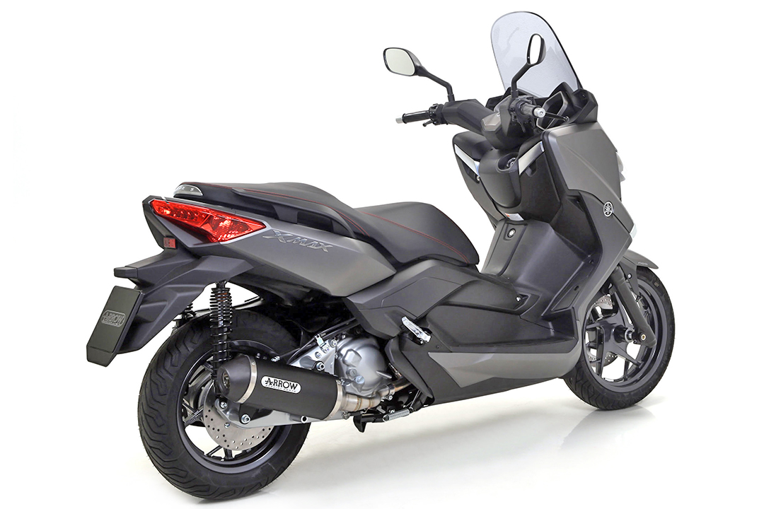 ARROW DARK URBAN Exhaust for Yamaha X-Max 250 2009-2016, Aluminium (Only with ARROW Link Pipe)