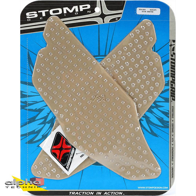 Stompgrip Clear Volcano Tank Pads for Ducati 749/R/S 999/S, 2003-06