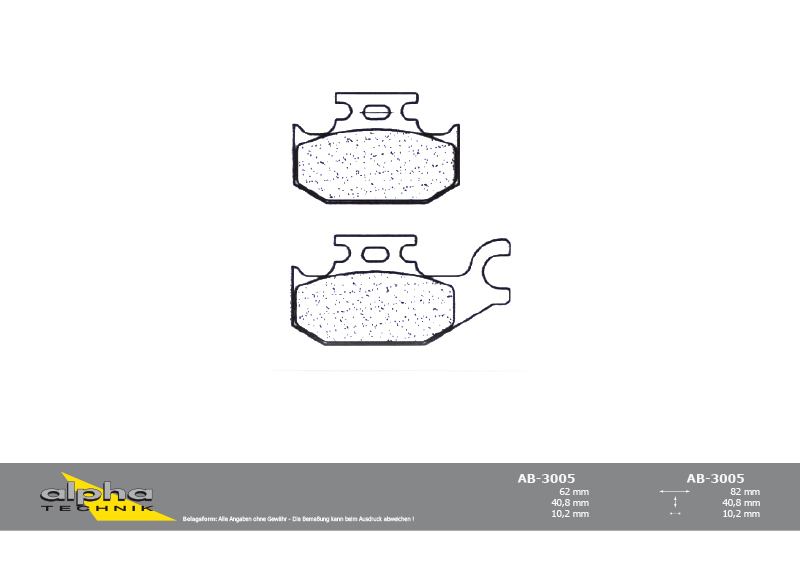 alpha Technik brake pad Scooter with ABE