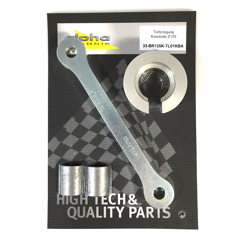 alpha Technik Lowering Kit 40mm for Kawasaki Z125; BR125K, BR125L; Model Year 2021-