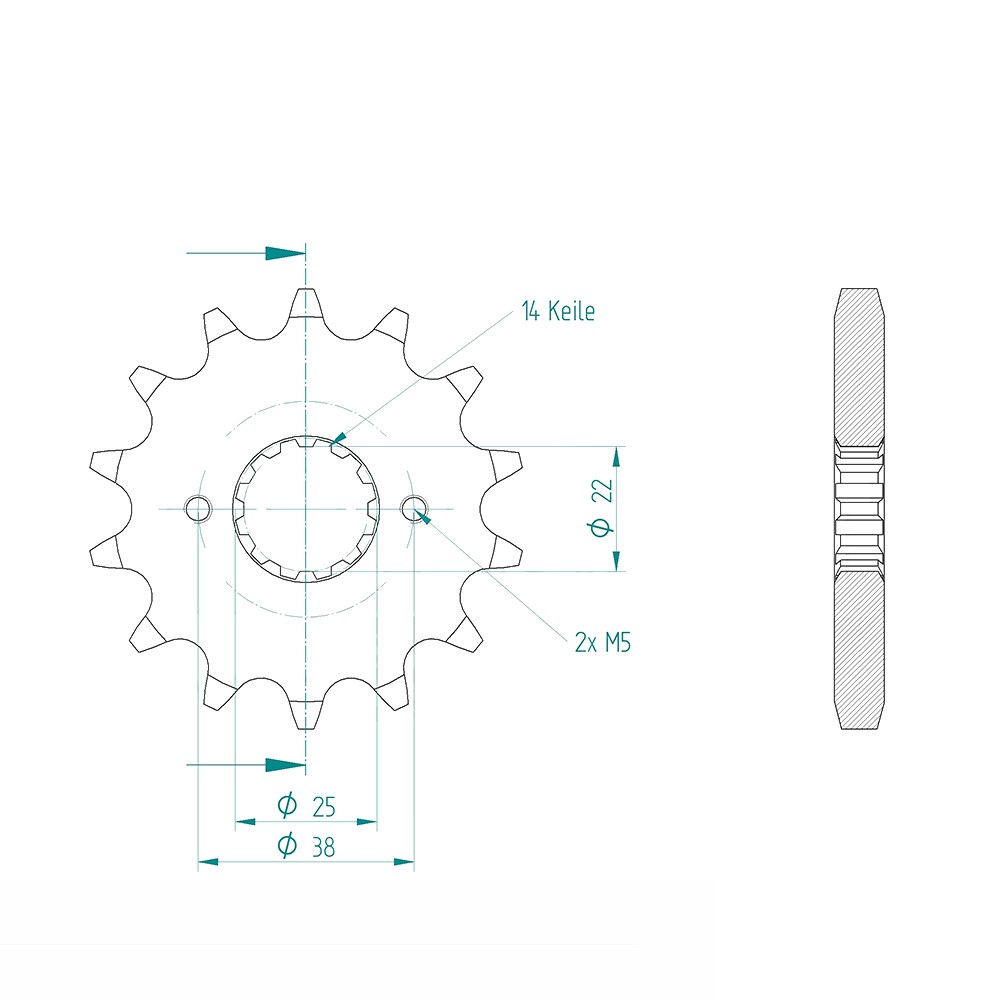 Sprocket Cagiva Z-14