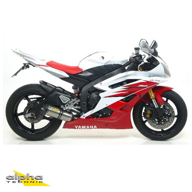ARROW THUNDER Exhaust for YZF-R6 RJ11/RJ15 2006-2016, Titanium (For ARROW Header)